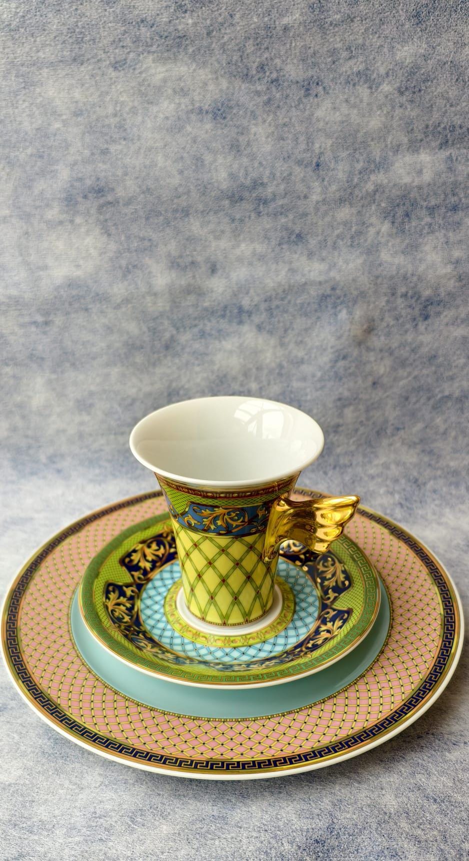 【未使用保管品】VERSACE×Rosenthal ベル 3個セット Vintage Rosenthal Versace Russian Dream Coffee Set, Golden Mythos