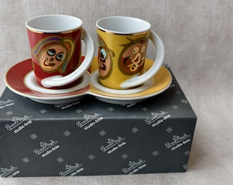 Juego de tazas de espresso Rosenthal vintage: Porcelana Studio Linie, caja original.