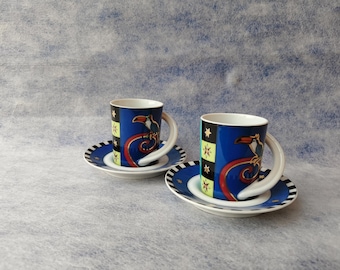 Rosenthal Cupola Espresso Cups and Saucers Set (2) – Sanja Zivo Collection
