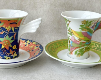 Vintage Rosenthal Mythos Espresso Cup and Saucer Sets, Studio Linie Porcelain