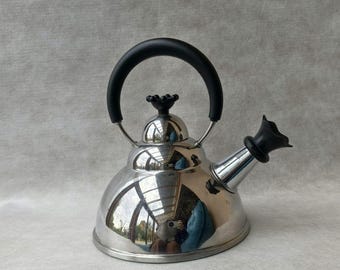 Vintage WMF Matteo Thun 1990s Italienischer Memphis Design Edelstahl Wasserkochtopf