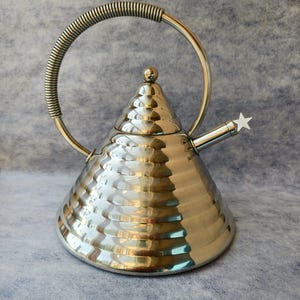 Rare! Vintag Kettle water cooker Italian 80s Stella Collection Archimede Tea Pot L size 2.5L 24cm*30cm