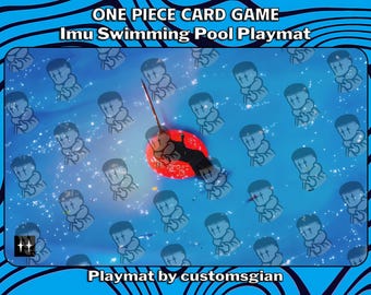 Imu Swimming Pool Playmat | Custom Anime Art Desk Mat | Non-Slip Gaming Mousepad | Stitched Edges