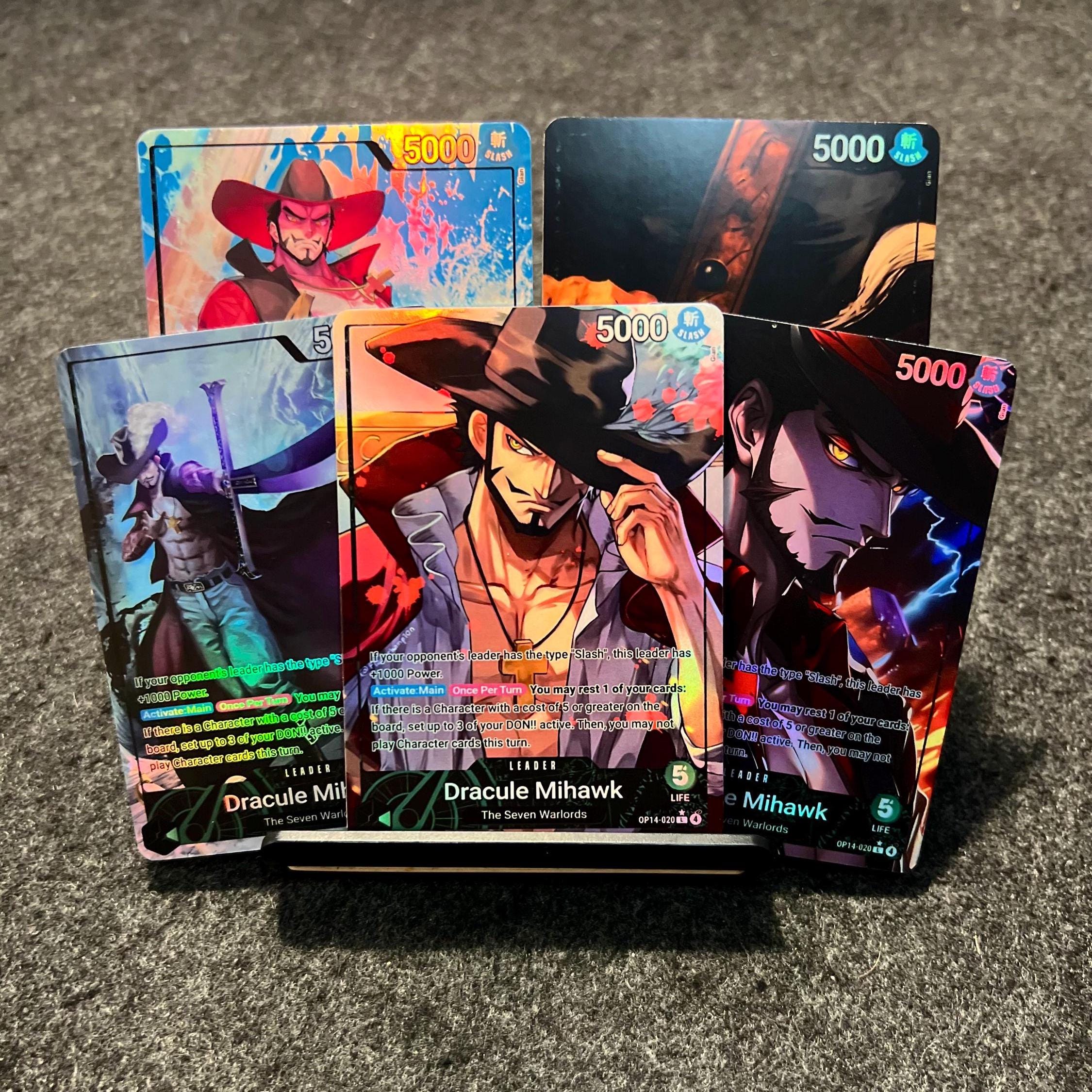Dracule Mihawk (OP14), Custom Leader of One Piece TCG Green - Etsy