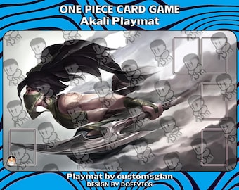 Akali Playmat | Custom Anime Art Desk Mat | Non-Slip Gaming Mousepad | Stitched Edges
