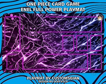Enel Full Power OP TCG Playmat | Custom Anime Art Desk Mat | Non-Slip Gaming Mousepad | Stitched Edges