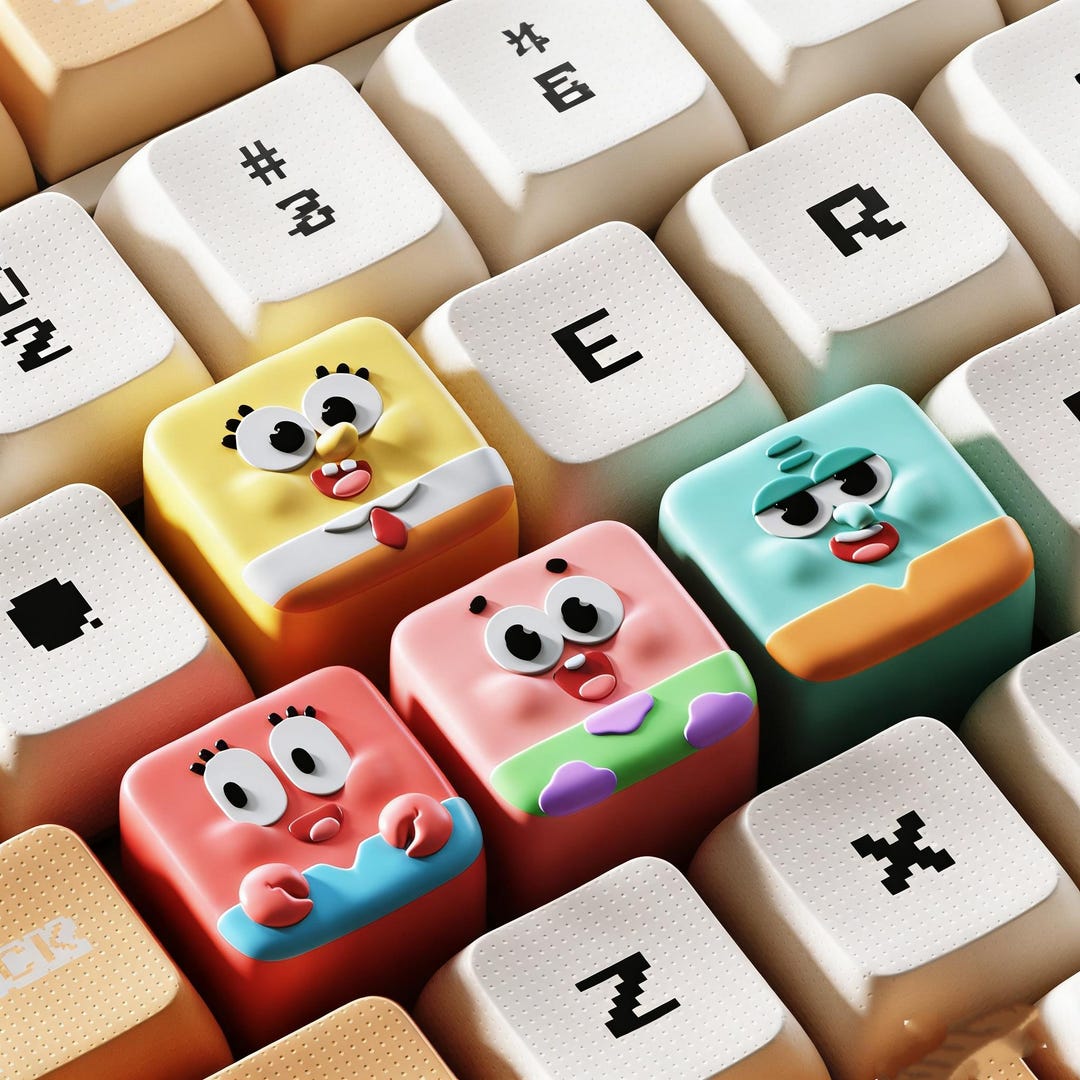 Handmade Resin Cartoon Keycap Set – Artisan Mechanical Keyboard Keycaps ...