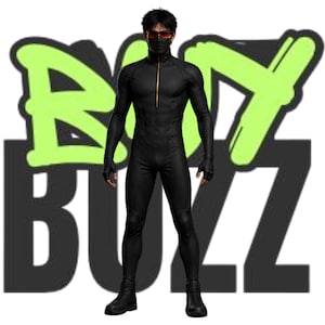 Body tactique noir | Costume furtif futuriste, combinaison intégrale