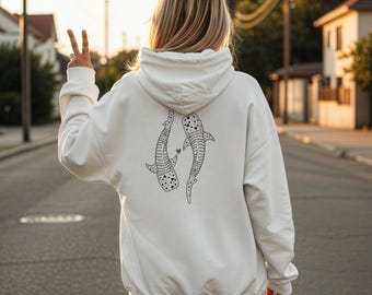 Whale Shark Hoodie | Marine Life Graphic Sweatshirt Whale Shark  Hoodie, Minimal Coastal Graphic , Unisex Beach Sweatshirt, Coconut Girl