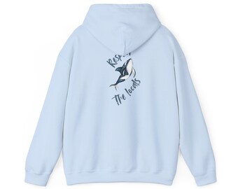 Respect the Locals Hoodie | Orca Oversized Hoodie | Ocean Conservation Sweatshirt | Whale Lover Gift | Coastal Surfwear | Unisex Hoodie