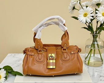 Leather Top Handle Bag, Retro Y2K Tote, Genuine Leather Handbag for Women