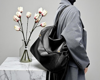 Große Leder-Einkaufstasche für Damen | Stilvolle Schulter Handtasche | Crossbody Arbeit Geldbörse | Jeden Tag Reisetasche