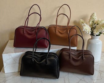 Große Leder-Einkaufstasche für Damen | Stilvolle Schulter Handtasche | Crossbody Arbeit Geldbörse | Jeden Tag Reisetasche