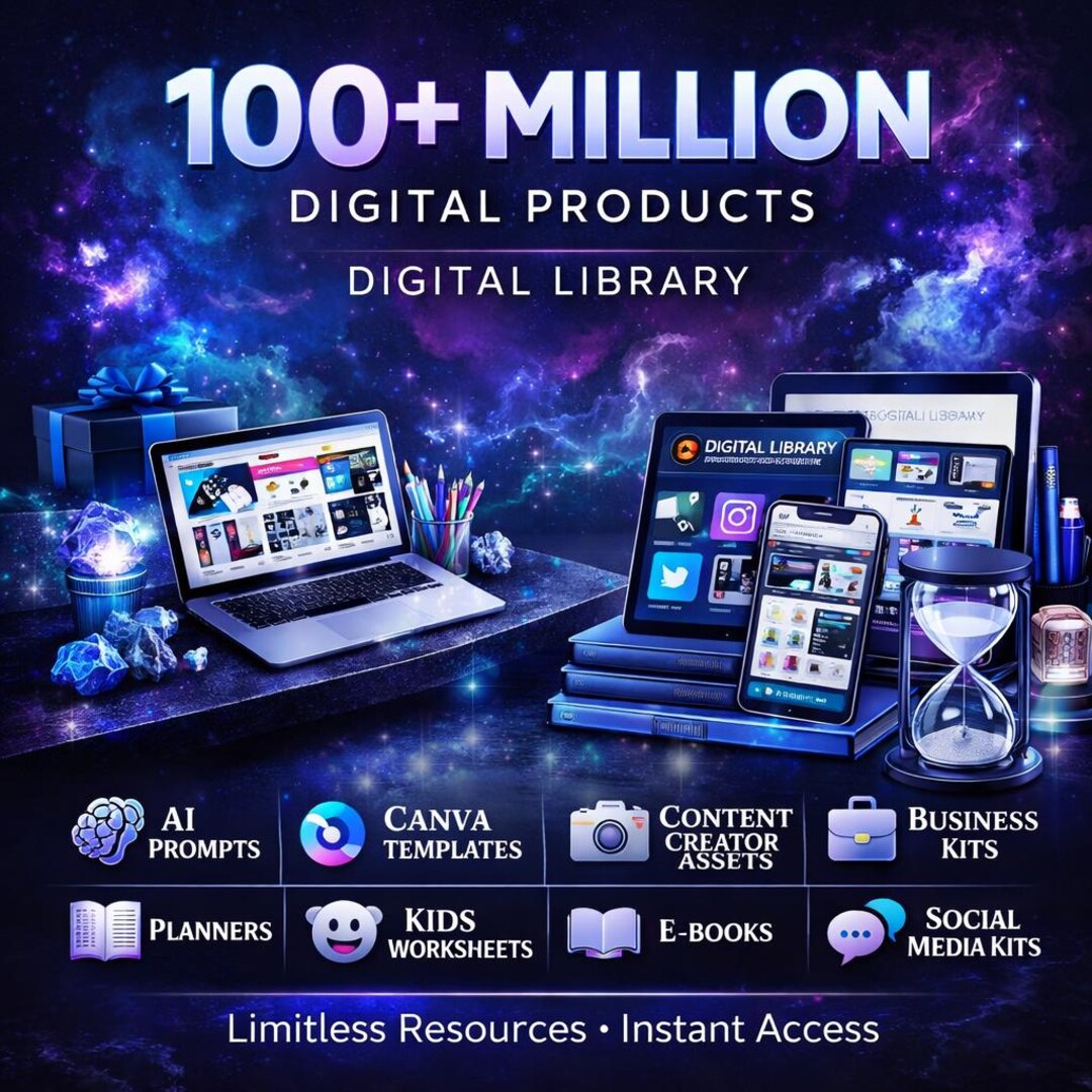100M+ Luxury Digital Products Library: AI Prompts, Canva Templates ...