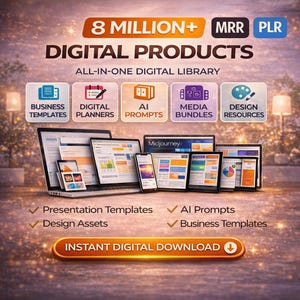 8 M+ Digital Produkte | Vorlagen, KI-Prompts, Planer, Notion-Vorlage, Bibliothek für digitale Ressourcen