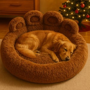 Fluffy pluche hondenmand: knusse dierenbank, wasbaar puppykussen