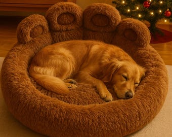 Fluffy Plush Dog Bed: Cozy Pet Sofa, Washable Puppy Cushion