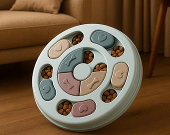 Interactive Slow Feeder Dog Toy: Educational Puzzle Bowl