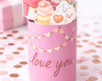 Duplo Valentine's Day Banner Printable - 10 "You" Sayings, DIY Printable Gift, PDF Download, Anniversary & Wedding Anniversary Idea