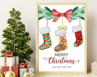 Christmas Money Gift PDF Template | Printable Christmas Gift Idea | Instant Download Template | Last-Minute DIY | Christmas Stockings