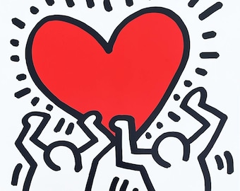 Keith Haring 86 x 61 cm love offsetprint 1993 us pop art fotofolio artpost editions