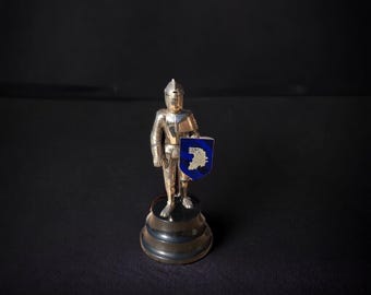 Vintage knight petrol lighter 8.07" british occupation zone with jalco swiss music box song marlene dittrich lili marleen 1950 germany