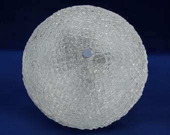 Vintage bubble lamp | wall or ceiling lamp | frozen ice glass | dia.: 50 cm | 1970s Germany vintage mid century