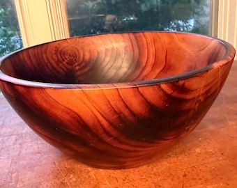 Torch-Charred Cherry Artisan Bowl – One of a Kind