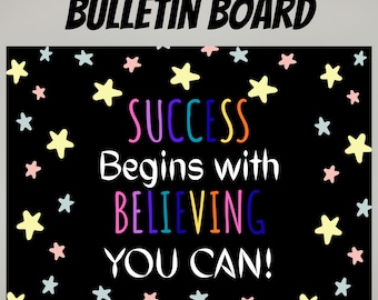 Bulletin Board Letters | Back to School Bulletin Board | Precut Ready Made Bulletin Board | Classroom Décor | Success Classroom Door Decor