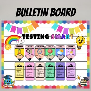 Smart Bulletin Board-kit testen | Motiverend decor SEL Growth Mindset (digitale download)