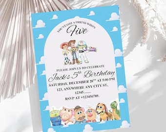 Toy Story Birthday Invitation | Two Infinity, Editable Canva (Digital)