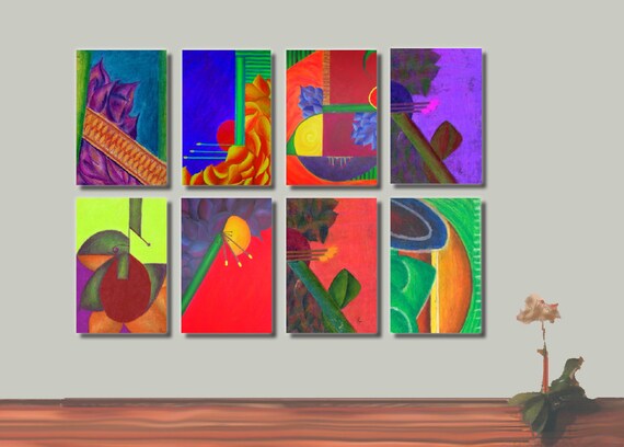 El Salvador: 20 flowers for a mural (pdf, Latin American art print, vibrant art prints, bright, Central America, Floral Print, wall art,