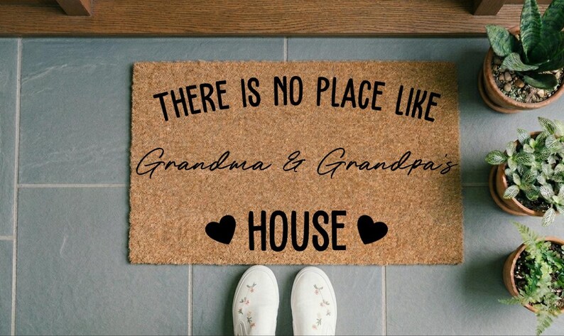 Grandma Grandpa House Doormat, Welcome Guests, Natural Coir Fiber - Etsy