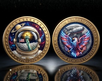 NASA Artemis II Coin – 250th Anniversary Space Exploration Challenge Coin