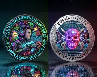 Gamer Coin, Gamer Luck Money, PC Gaming Gift, Game Player Theme Coins