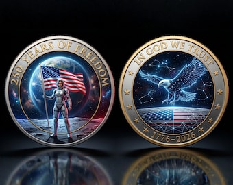 America 250th Semiquincentennial Coin, NASA Artemis II Space Exploration, 1776-2026