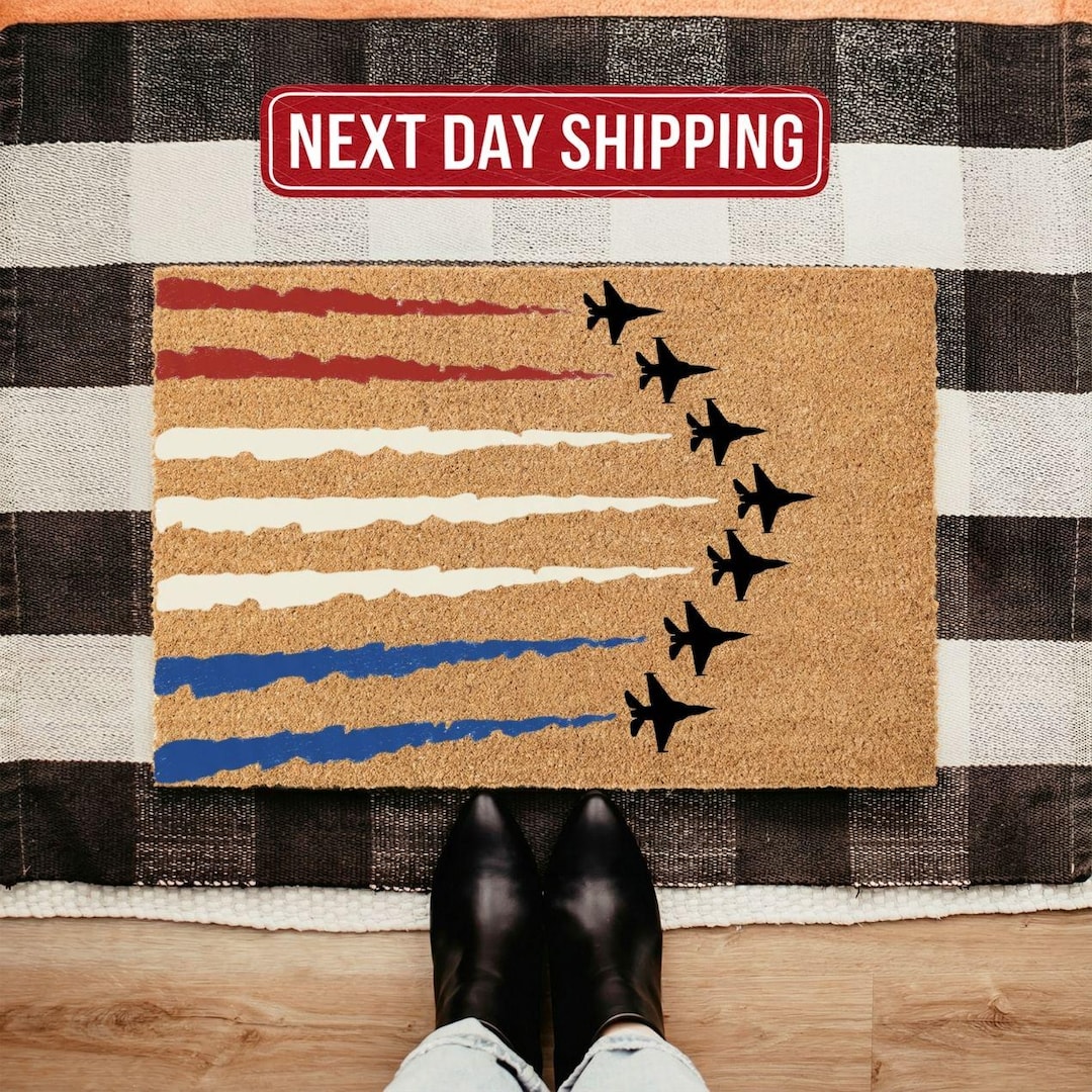 America 250 anniversary Doormat, 4th of July Liberty Day Mat, American Airforce Flag Doormat