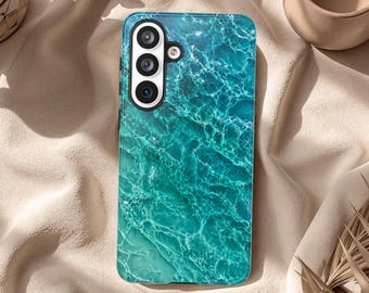 Faux resin ocean waves phone case, Sea lovers summer case, Ocean waves art, Beach lover 3D look cover, Gift for sea lovers