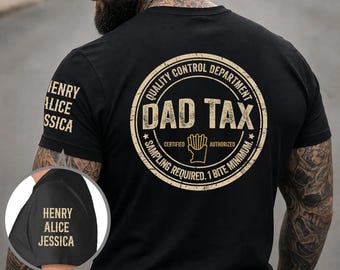 Dad Tax PNG Design, Funny Dad Shirt Sublimation, Quality Control Department Dad Tee, Instant Download, Funny Father's Day Gift