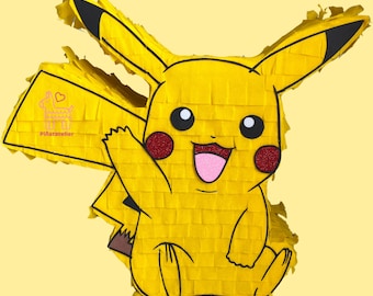 Piñata in Pokémon-stijl, handgemaakte verjaardagsdecoratie, gepersonaliseerde decoratie voor kinderfeestjes.