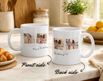 Custom Happy Birthday Photo Mug – Personalized Birthday Gift with Pictures