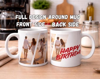 Personalized Happy Birthday Mug with Photo | Custom Birthday Coffee Cup