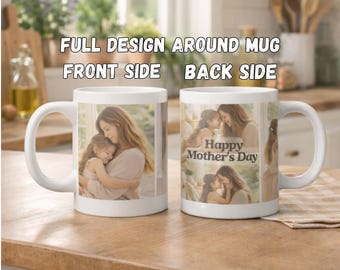 Personalized Photo Mug – Custom Mother's Day Father's Day Coffee Cup