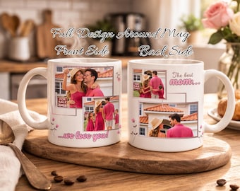 Personalized Photo Mug | Custom Mom Gift, 11oz Ceramic Sublimated Mug