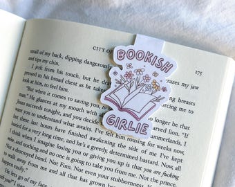 Leesgrage magnetische bladwijzer girlie, leuk cadeau boekenliefhebber, leesgrage accessoire, bladwijzer romantiek lezer, cadeau boekenwurm