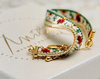 Miyuki Bracelet Pattern, Floral Beading Pattern (PDF)