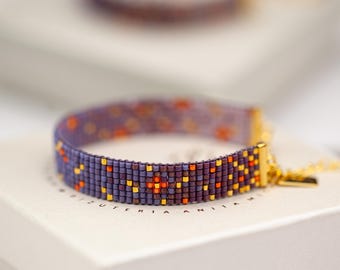 Bead Loom Bracelet Pattern – Ombre Style, Miyuki Delica 11/0 (PDF Pattern) | LAVENDER TRAIL