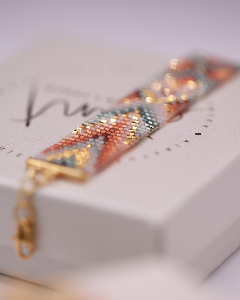 Patroon kralenarmband – bohostijl, Miyuki Delica 11/0 (pdf-patroon) | LENTETUIN afbeelding 4