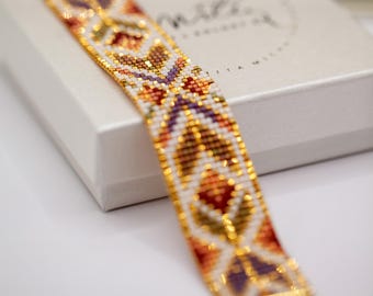 Bead Loom Bracelet Pattern – Boho Style, Miyuki Delica 11/0 (PDF Pattern) | ARDORA
