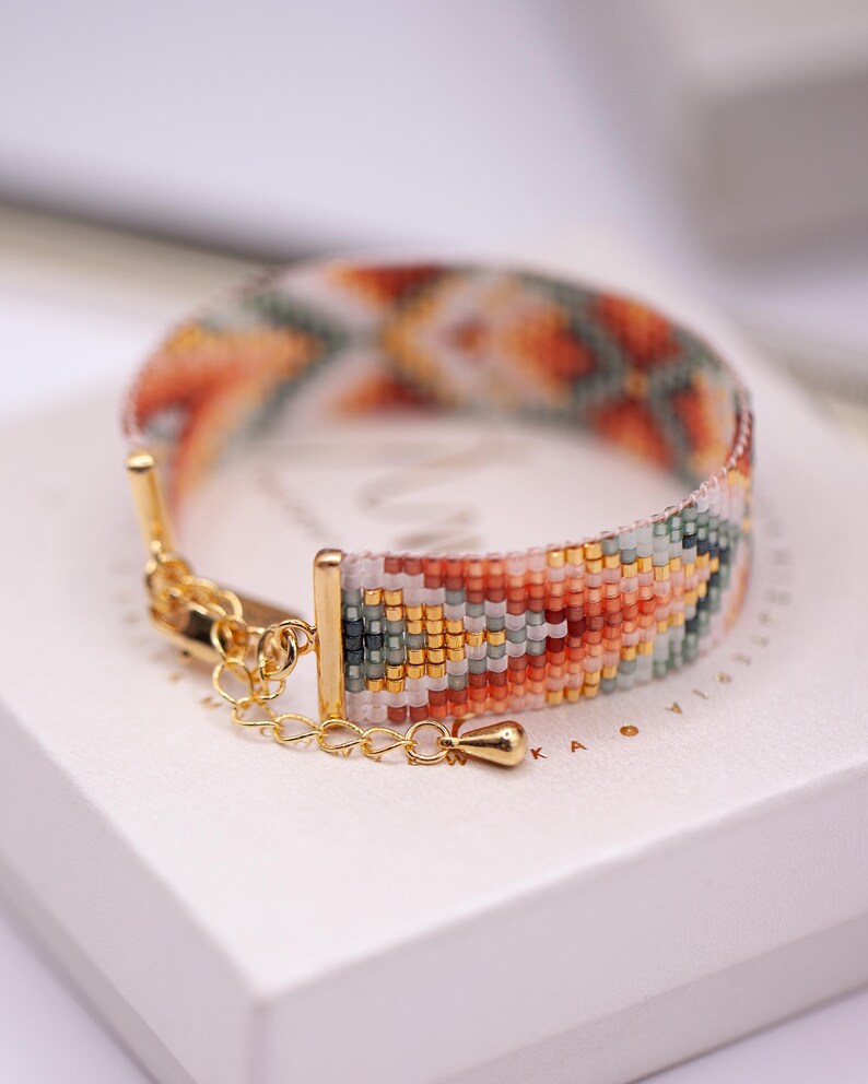 Patroon kralenarmband – bohostijl, Miyuki Delica 11/0 (pdf-patroon) | LENTETUIN afbeelding 8
